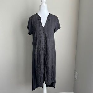 Anthropologie Tiny women’s gray capped sleeve dress